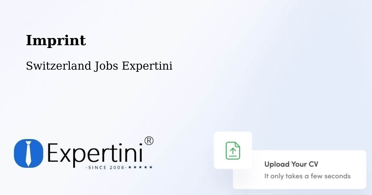 Imprint – Vernier - Switzerland Jobs Expertini